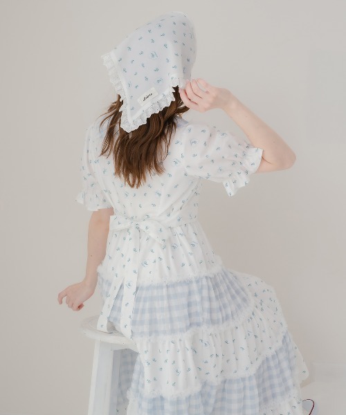 Lolime by mellfy memory(ロリミー バイ メルフィーメモリー)の「glowly petite floral dress(ワンピース・レディース・ピンク/ブルー・LL/M)」の16枚目の写真