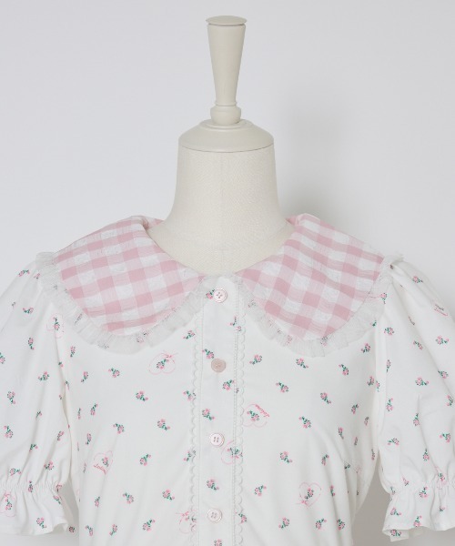 Lolime by mellfy memory(ロリミー バイ メルフィーメモリー)の「glowly petite floral dress(ワンピース・レディース・ピンク/ブルー・LL/M)」の12枚目の写真