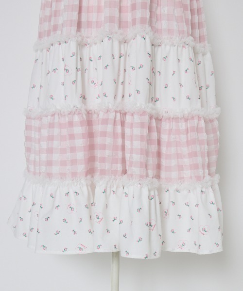 Lolime by mellfy memory(ロリミー バイ メルフィーメモリー)の「glowly petite floral dress(ワンピース・レディース・ピンク/ブルー・LL/M)」の11枚目の写真