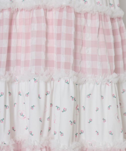 Lolime by mellfy memory(ロリミー バイ メルフィーメモリー)の「glowly petite floral dress(ワンピース・レディース・ピンク/ブルー・LL/M)」の6枚目の写真