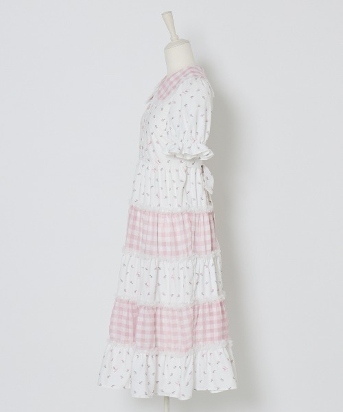 Lolime by mellfy memory(ロリミー バイ メルフィーメモリー)の「glowly petite floral dress(ワンピース・レディース・ピンク/ブルー・LL/M)」の14枚目の写真