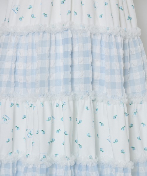 Lolime by mellfy memory(ロリミー バイ メルフィーメモリー)の「glowly petite floral dress(ワンピース・レディース・ピンク/ブルー・LL/M)」の5枚目の写真