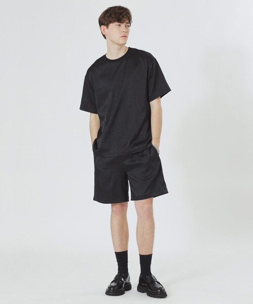 LOVELESS（ラブレス）の「サテンジャカードTシャツ（Tシャツ/カットソー・メンズ・ブラック/グリーン系その他/ブルー系その他2/オフホワイト・M/L）」の5枚目の写真