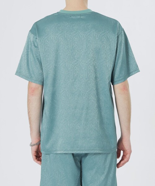 LOVELESS（ラブレス）の「サテンジャカードTシャツ（Tシャツ/カットソー・メンズ・ブラック/グリーン系その他/ブルー系その他2/オフホワイト・M/L）」の10枚目の写真