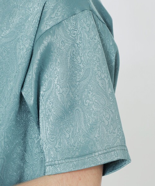 LOVELESS（ラブレス）の「サテンジャカードTシャツ（Tシャツ/カットソー・メンズ・ブラック/グリーン系その他/ブルー系その他2/オフホワイト・M/L）」の11枚目の写真