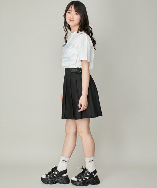 SISTER JENNI(SISTER JENNI)の「【ウエスト調整可】バックル付きプリーツスカート(スカート・キッズ・ブラック/チャコールグレー・130cm/140cm/150cm/160cm)」の14枚目の写真