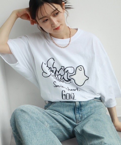 Mark Gonzales（マーク・ゴンザレス）の「【Mark Gonzales/マーク ゴンザレス】アートワークデザイン プリント半袖Tシャツ（Tシャツ/カットソー・メンズ・ブラック系その他/ブラック系その他3/ホワイト系その他2/ブラック系2/ホワイト系その他4/ブラック系4/ブラック系その他5/ブラック/ブラック系その他2/ホワイト系その他5/ブラック系5/ホワイト系その他6/ブラック系6/ホワイト系その他7/ブラック系7/ホワイト/ホワイト系その他/ブラック系1/ホワイト系その他3/ブラック系3/ブラック系その他4/ブラック系その他6/ブラック系/ブラック系その他7・L/M/XL）」の6枚目の写真