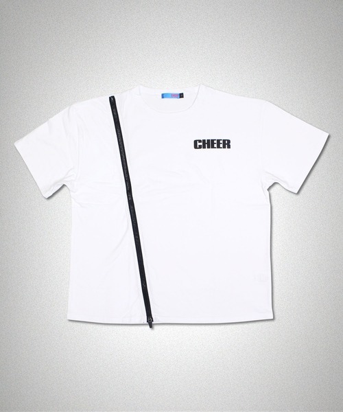 CHEER（チアー）の「フロントジップデザインBIGTEE（Tシャツ/カットソー・レディース・ホワイト・S/M）」の6枚目の写真
