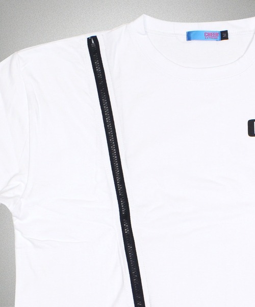 CHEER（チアー）の「フロントジップデザインBIGTEE（Tシャツ/カットソー・レディース・ホワイト・S/M）」の8枚目の写真