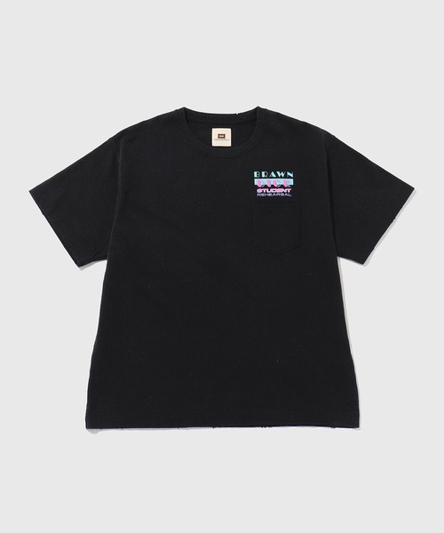 ADAM ET ROPE'(アダムエロペ)の「【BRAWN/ブラウン】DICE STUDENT T-SH(Tシャツ/カットソー・メンズ・ブラック/ホワイト・M/L)」の2枚目の写真