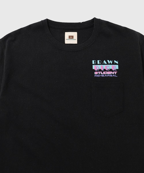 ADAM ET ROPE'(アダムエロペ)の「【BRAWN/ブラウン】DICE STUDENT T-SH(Tシャツ/カットソー・メンズ・ブラック/ホワイト・M/L)」の3枚目の写真