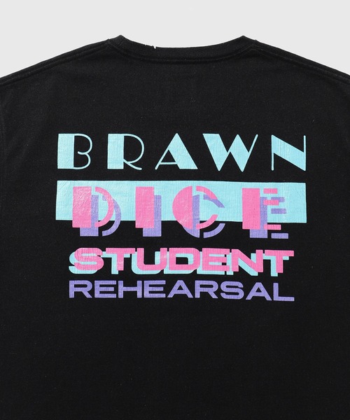 ADAM ET ROPE'(アダムエロペ)の「【BRAWN/ブラウン】DICE STUDENT T-SH(Tシャツ/カットソー・メンズ・ブラック/ホワイト・M/L)」の7枚目の写真