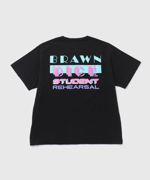 ADAM ET ROPE'(アダムエロペ)の「【BRAWN/ブラウン】DICE STUDENT T-SH(Tシャツ/カットソー・メンズ・ブラック/ホワイト・M/L)」の10枚目の写真