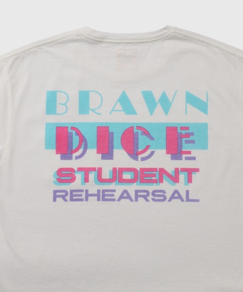 ADAM ET ROPE'(アダムエロペ)の「【BRAWN/ブラウン】DICE STUDENT T-SH(Tシャツ/カットソー・メンズ・ブラック/ホワイト・M/L)」の13枚目の写真