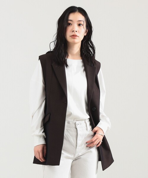 TICCA(ティッカ)の「TICCA / ウール テイラー ベスト(ベスト・レディース・ブラウン・ONE SIZE)」の9枚目の写真