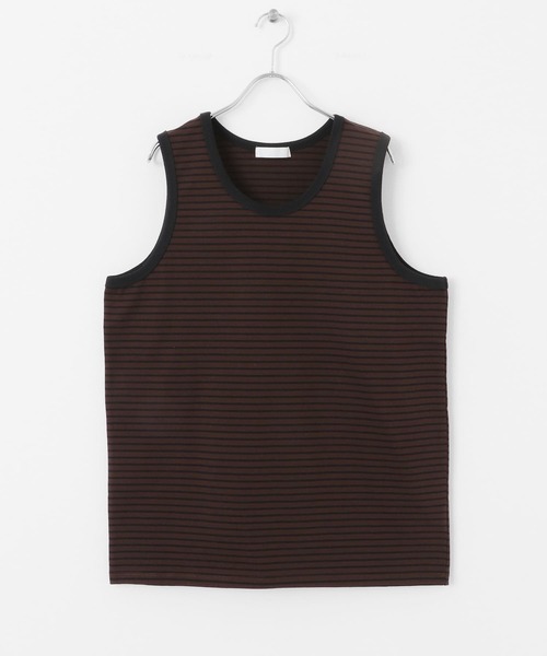 SENSE OF PLACE by URBAN RESEARCH(センスオブプレイスバイアーバンリサーチ)の「ボーダータンクトップ(タンクトップ・メンズ・アイボリー/ブラック/ブラウン・MEDIUM/LARGE)」の6枚目の写真