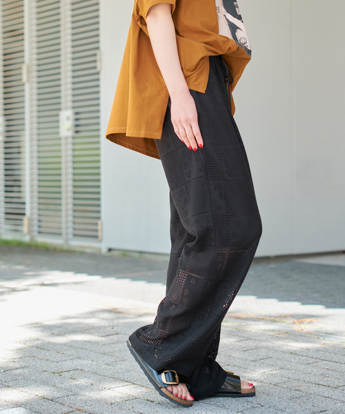 一部店舗+WEB限定》PEレースイージーパンツ（その他パンツ