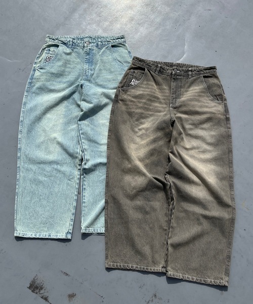 パンツ DENIM PANTS ANCELLM(アンセルム) CRASH SELVEDGE DENIM STRAIGHT 5P PANTS