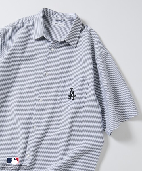 MLB（メジャーリーグベースボール）の「FREAK’S STORE/フリークスストア MLB S/S オックスフォード シャツ（シャツ/ブラウス・メンズ・ホワイト/サックスブルー/その他13・MEDIUM/LARGE）」の4枚目の写真