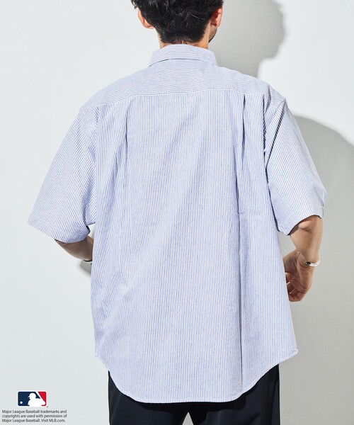 MLB（メジャーリーグベースボール）の「FREAK’S STORE/フリークスストア MLB S/S オックスフォード シャツ（シャツ/ブラウス・メンズ・ホワイト/サックスブルー/その他13・MEDIUM/LARGE）」の8枚目の写真