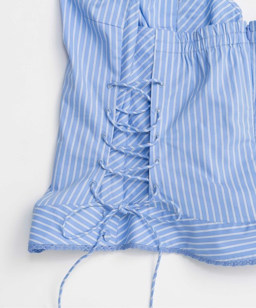 MAISON SPECIAL サイドレースアップホルターネックトップス Side Lace Up Halter Neck Tops/サイドレースアップ