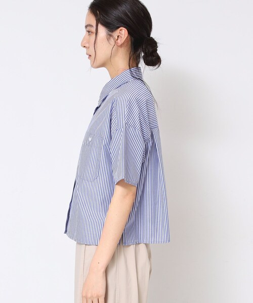 Dessin（デッサン）の「【洗える】クロップド丈シャツ（XS～L）（シャツ/ブラウス・レディース・イエロー系2/ネイビー系6/ブラウン系その他3・03/02/01/00）」の17枚目の写真