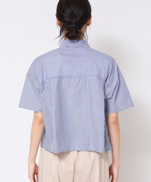Dessin（デッサン）の「【洗える】クロップド丈シャツ（XS～L）（シャツ/ブラウス・レディース・イエロー系2/ネイビー系6/ブラウン系その他3・03/02/01/00）」の18枚目の写真