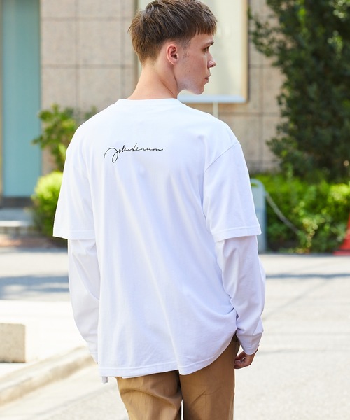 +81BRANCA(ハチイチブランカ)の「▲+81BRANCA/ハチイチブランカ John Lennon portrait&sign big tee Tシャツ グラフィックTシャツ(Tシャツ/カットソー・メンズ・ブラック/ホワイト・FREE)」の9枚目の写真