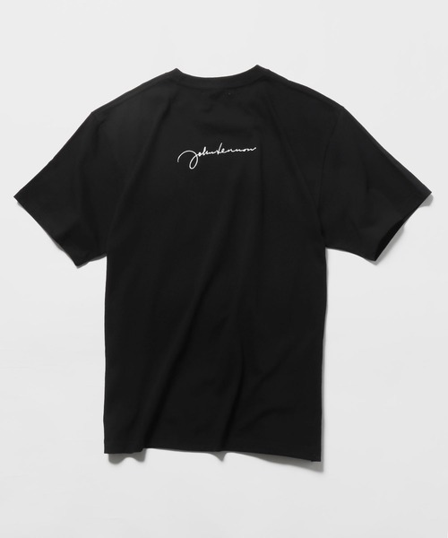 tシャツ +81BRANCA/ハチイチブランカ John Lennon portrait＆sign big tee Tシャツ グラフィックＴシャツ レ セール】+81BRANCA/ハチイチブランカ John Lennon portrait&sign
