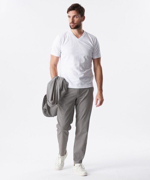 EPOCA UOMO(エポカウォモ)の「【セットアップ対応】マイクロサッカーパンツ(その他パンツ・メンズ・グレー系その他/ブラック/グレー・46/48)」の13枚目の写真