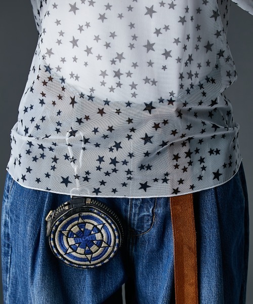 GEVS.（ジェイヴィス）の「星プリントハイネックプルオーバー(透け素材)＜大きいサイズ有＞GEVS.（Tシャツ/カットソー・レディース・アイボリー/ブラック・M/L/LL/3L/4L/5L）」の15枚目の写真