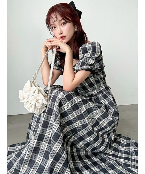 セール】バルーンスリーブチェックワンピース（ワンピース）｜RESEXXY