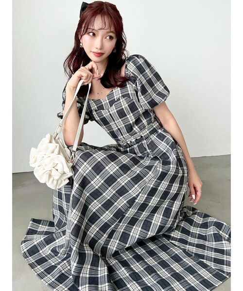 RESEXXY（リゼクシー）の「バルーンスリーブチェックワンピース（ワンピース・レディース・イエロー/レッド/ブラック・FREE）」の11枚目の写真