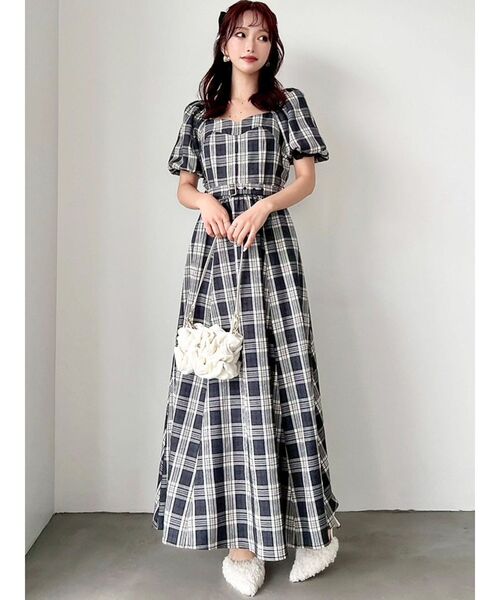 RESEXXY（リゼクシー）の「バルーンスリーブチェックワンピース（ワンピース・レディース・イエロー/レッド/ブラック・FREE）」の12枚目の写真