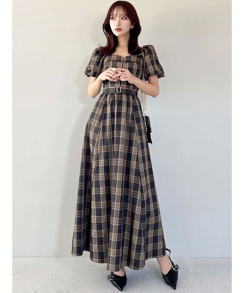 RESEXXY（リゼクシー）の「バルーンスリーブチェックワンピース（ワンピース・レディース・イエロー/レッド/ブラック・FREE）」の14枚目の写真