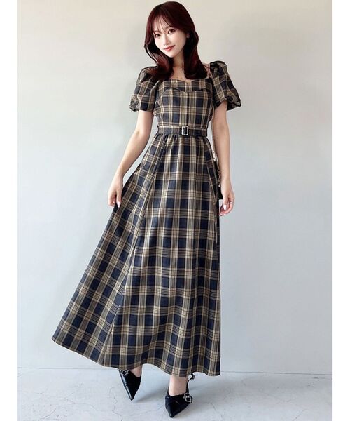 RESEXXY（リゼクシー）の「バルーンスリーブチェックワンピース（ワンピース・レディース・イエロー/レッド/ブラック・FREE）」の16枚目の写真