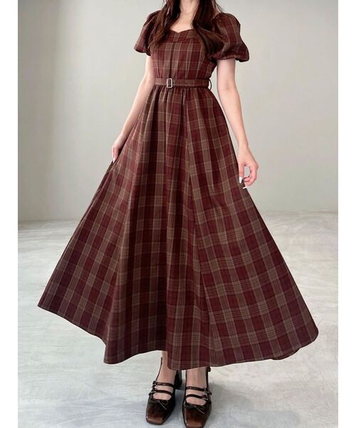 RESEXXY（リゼクシー）の「バルーンスリーブチェックワンピース（ワンピース・レディース・イエロー/レッド/ブラック・FREE）」の22枚目の写真