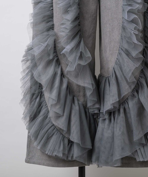 LA BELLE ETUDE デニム×ギャザーチュールパンツ デニム×ギャザーチュールパンツ（デニムパンツ）｜LA BELLE