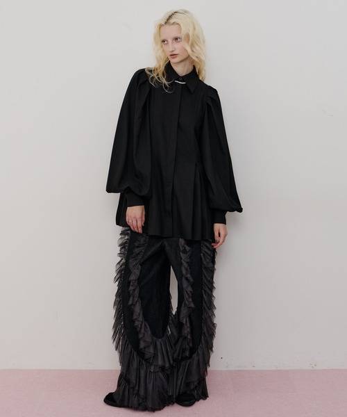 デニム×ギャザーチュールパンツ（デニムパンツ）｜LA BELLE ETUDE