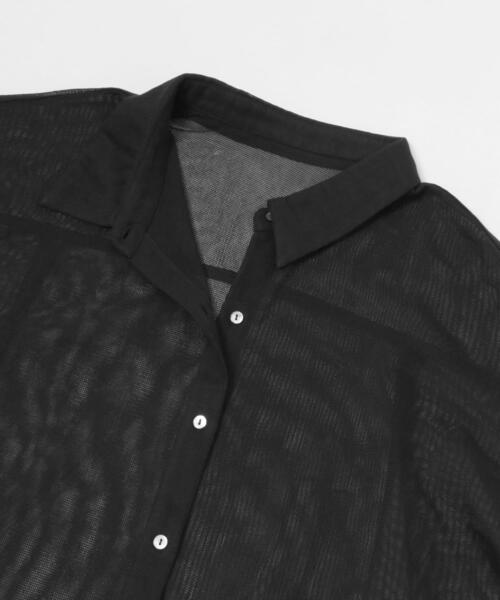 URBAN RESEARCH（アーバンリサーチ）の「コットンカラミシアーオーバーシャツ（シャツ/ブラウス・レディース・ブラック/オフホワイト・FREE）」の14枚目の写真