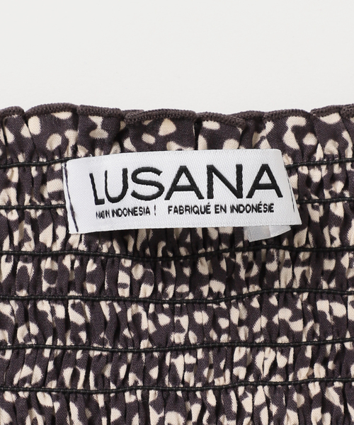 journal standard L'essage(ジャーナルスタンダードレサージュ)の「《追加》《別注》【LUSANA / ルサーナ】RUFFLE TIRED MAXI SKIRT:スカート(スカート・レディース・オートミール/ブラック系その他・SMALL)」の16枚目の写真