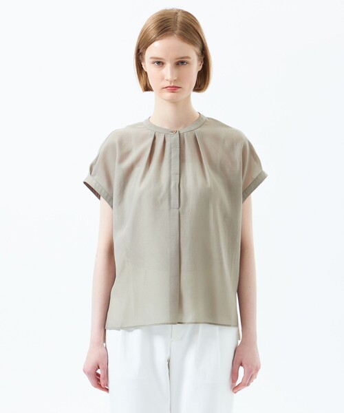 MACKINTOSH PHILOSOPHY（ﾏｯｷﾝﾄｯｼｭ ﾌｨﾛｿﾌｨｰ）の「ドレープローンコンビブラウス（シャツ/ブラウス・レディース・ベージュ/ブラック/オフホワイト・36/38）」の7枚目の写真