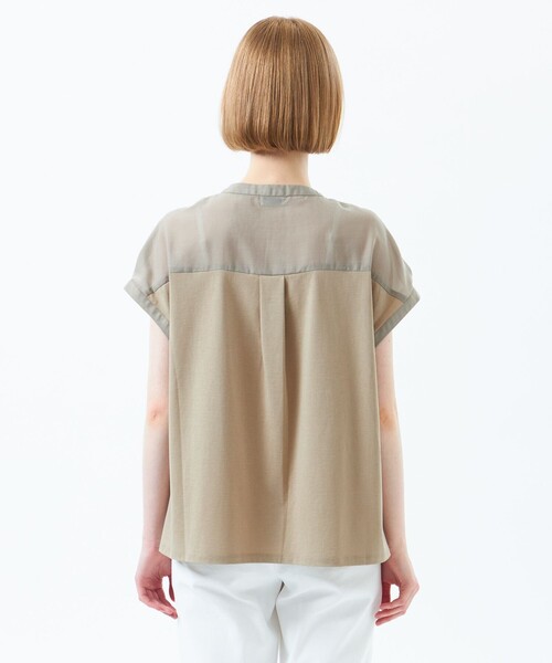 MACKINTOSH PHILOSOPHY（ﾏｯｷﾝﾄｯｼｭ ﾌｨﾛｿﾌｨｰ）の「ドレープローンコンビブラウス（シャツ/ブラウス・レディース・ベージュ/ブラック/オフホワイト・36/38）」の9枚目の写真