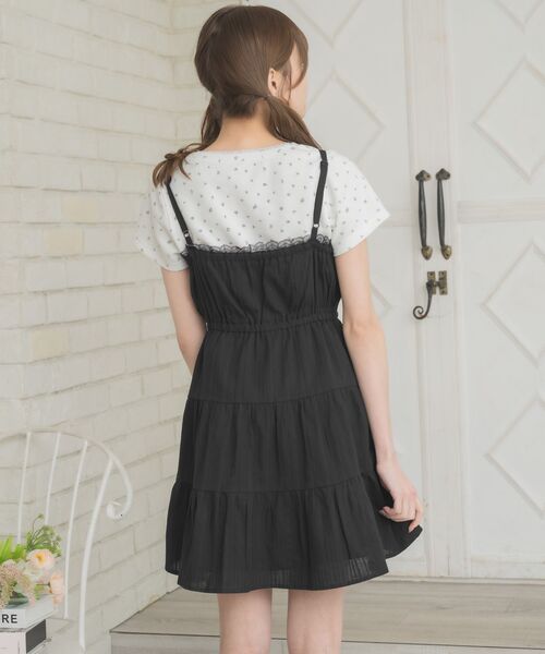 ems excite（エムズエキサイト）の「バラモチーフ付ミニキャミOP（ワンピース・レディース・イエロー/ホワイト/ブラック・FREE）」の21枚目の写真