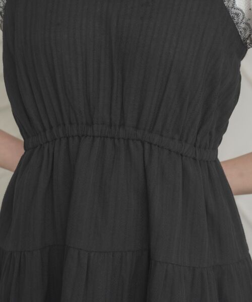 ems excite（エムズエキサイト）の「バラモチーフ付ミニキャミOP（ワンピース・レディース・イエロー/ホワイト/ブラック・FREE）」の8枚目の写真