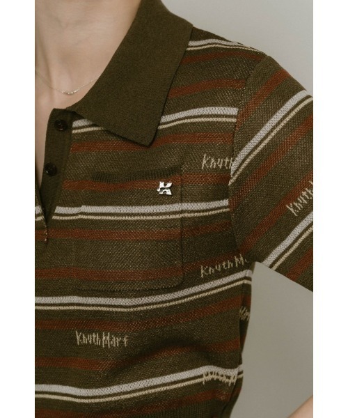 トップス Knuth Marf / logo stripe polo knit logo stripe polo knit(unisex)/2color | KNUTH MARF