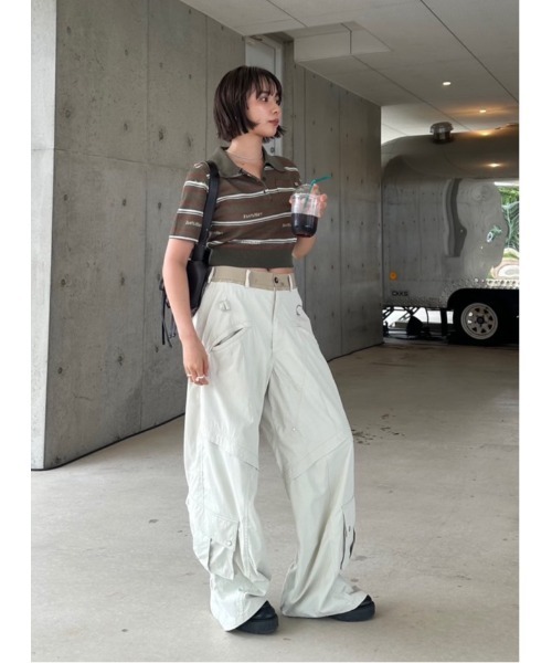 トップス Knuth Marf / logo stripe polo knit logo stripe polo knit(unisex)/2color | KNUTH MARF