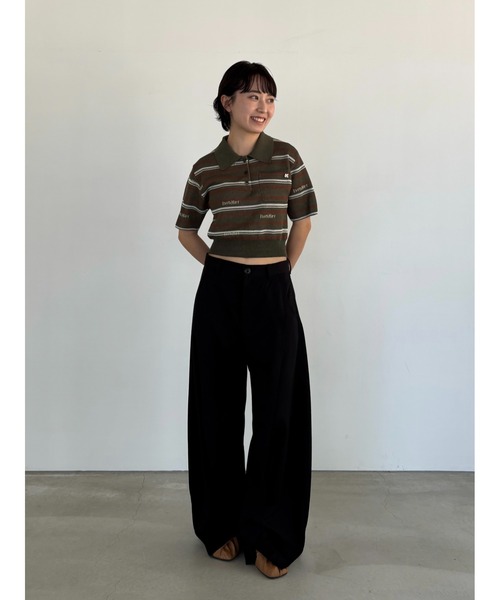 トップス Knuth Marf / logo stripe polo knit logo stripe polo knit(unisex)/2color | KNUTH MARF