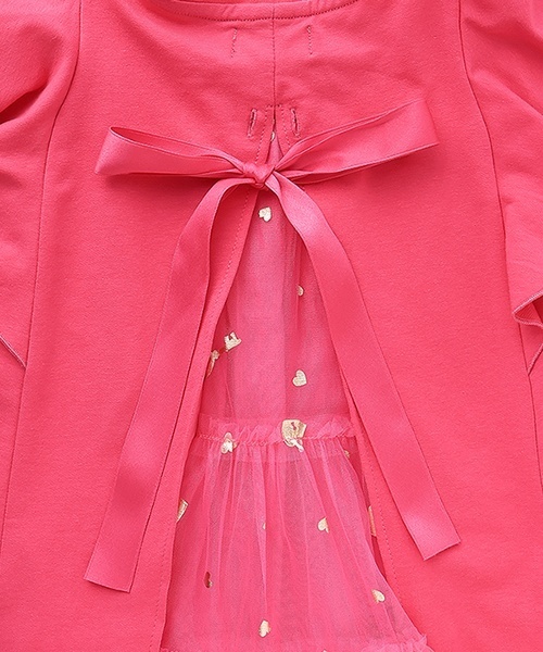 kate spade new york kids（ケイトスペードニューヨーク）の「トドラー ハートキーチュールドッキングワンピース（ワンピース・キッズ・ブラック/チェリーピンク・120cm/110cm/130cm/90cm/100cm）」の3枚目の写真