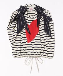 セール】ｸﾗｼｯｸﾎﾞｰﾀﾞｰﾂｲｽﾄﾄﾞﾚｰﾌﾟﾄｯﾌﾟ（Tシャツ/カットソー